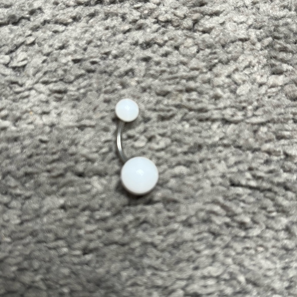 White belly ring NEW
